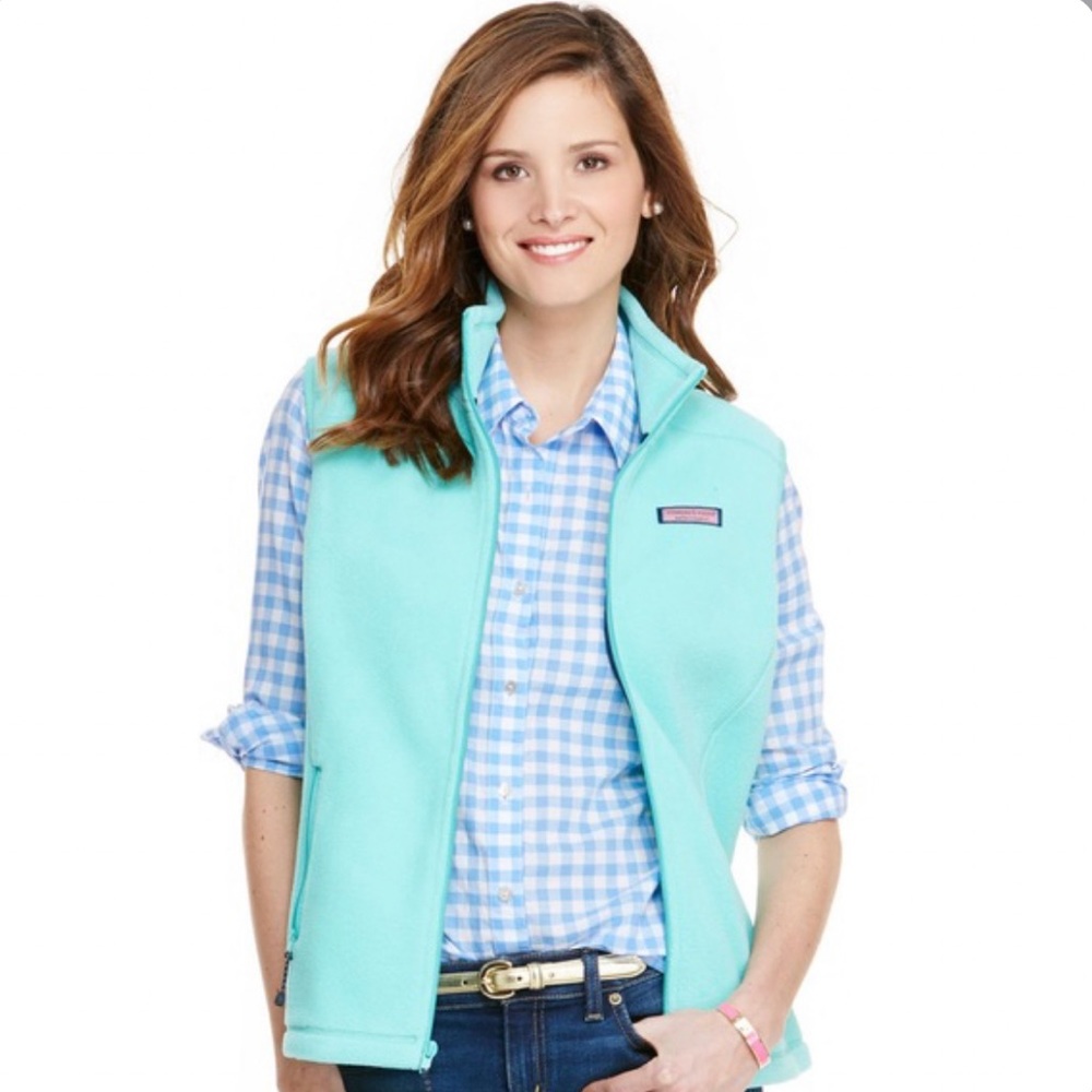 Vineyard Vines Mint Fleece Vest